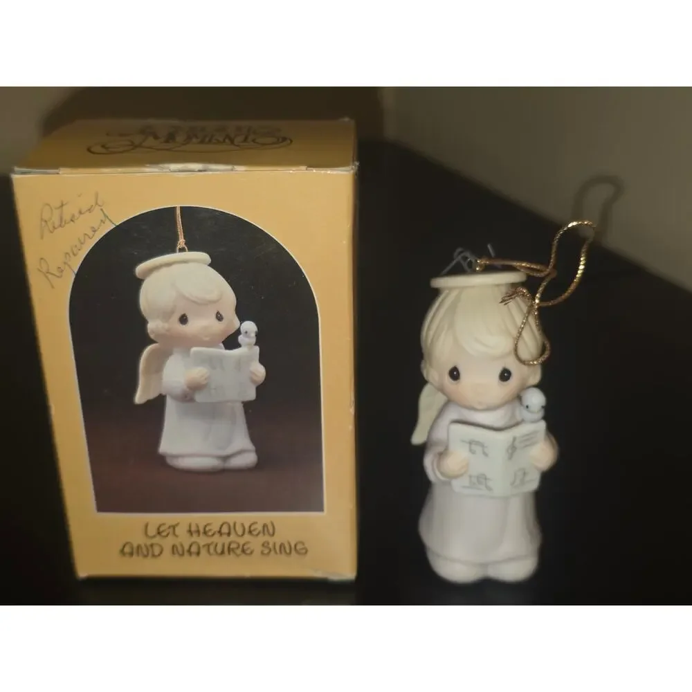 Enesco Precious Moments Ornament Let Heaven And Nature Sing Angel E-0532 1983